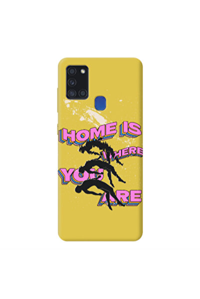 Other Samsung A21S Home Is Where Yellow Colored Silicone TPU Θήκη