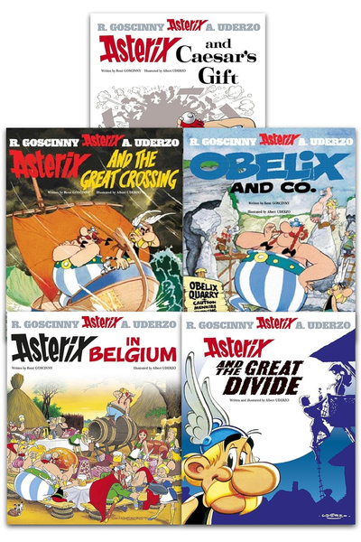 pçs Asterix Series 5 Collection 5 Books Set (Book 21-25) (Asterix and Caesar'...