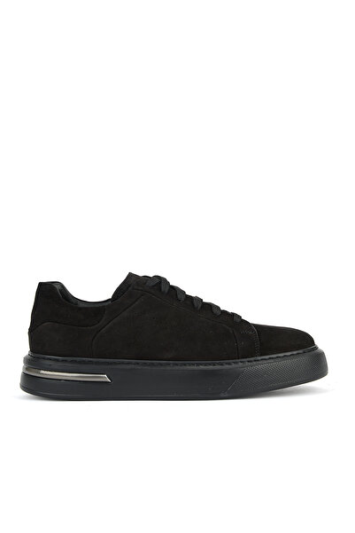 Ziya , Men's Genuine Leather Sneaker 1611026Z0112 Black