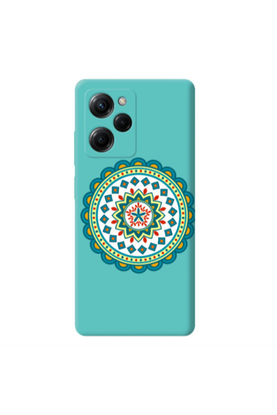 Other Xiaomi Poco X5 Pro Mandala D11 Turquoise Colored Silicone TPU Θήκη