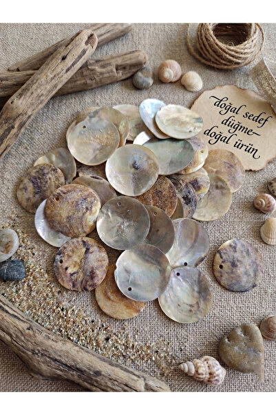 NESGO MODA AKSESUARLARI VE TEKSTİL DIŞ TİCARET 15 mm Side Drilled Natural But...