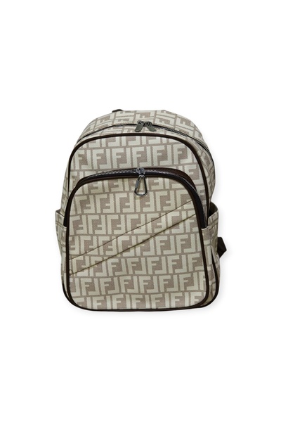 Desire ST908-Generic Mini Monogram Backpack White+Khaki-2 Color