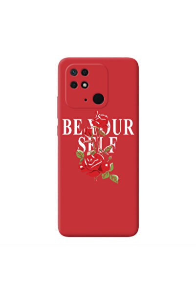 Other Xiaomi Redmi 10C Be Your Self Red Colored Silicone TPU Θήκη