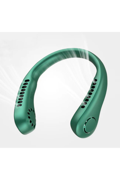 ambrasmart Ventilator portabil pentru gat ambrasmart, afisaj LED, incarcare U...