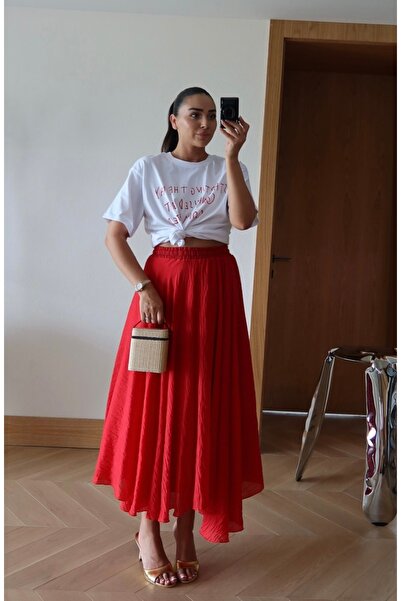 CADDELAMODA Women's Asymmetrical Skirt
