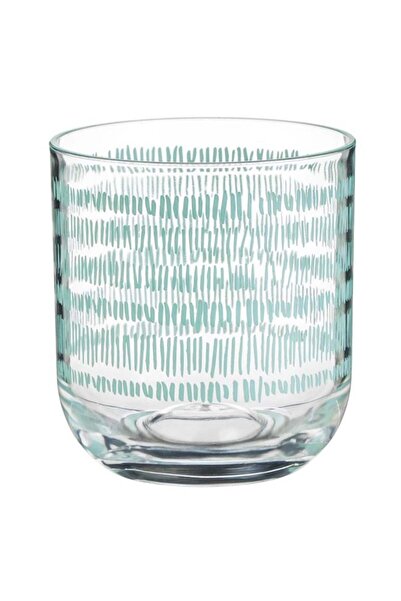 OEM Pahar din plastic pentru apă, transparent, model dungi, 400 ml