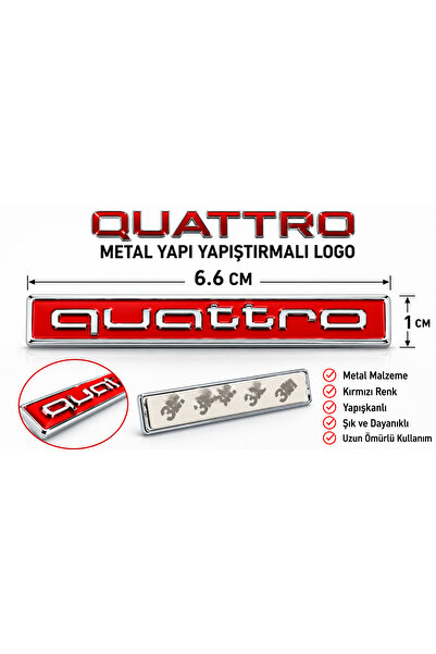 EP GARAJ OTOMOTİV شعار أودي كواترو معدني ملصق