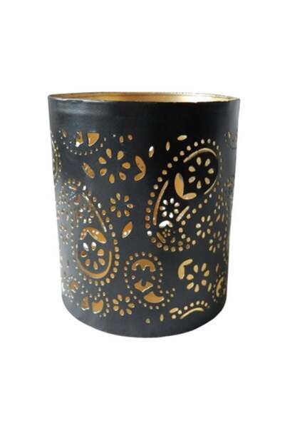 OEM Suport Metalic pentru Lumânare Negru, Detaliu Chic pentru Decor, Ø10cm