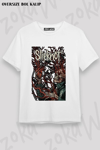 ZOKAWEAR Μπλουζάκι Unisex Loose Fit με στάμπα Slipknot v4