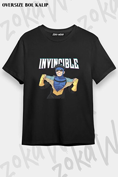 ZOKAWEAR Μπλουζάκι Unisex Loose Fit Invincible v7 με στάμπα