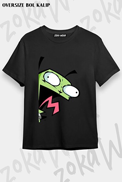 ZOKAWEAR Μπλουζάκι Unisex Loose Fit με στάμπα Invader Zim v23