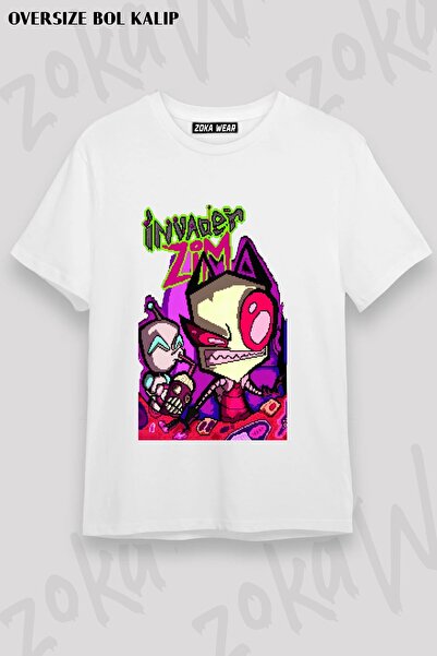 ZOKAWEAR Μπλουζάκι Unisex Loose Fit με στάμπα Invader Zim v13
