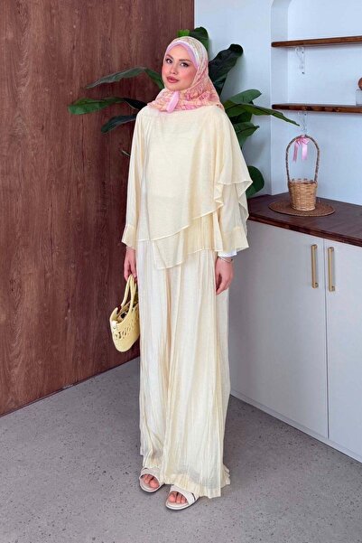Hazamoda Beste Pantolonlu Suit Yellow