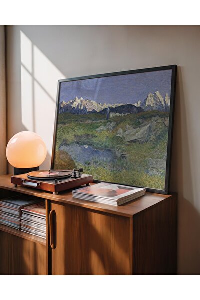 Pegziz Giovanni Segantini Slika zalaska sunca u Alpima | Uramljeni poster sa ...
