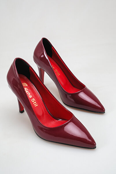 SENASTİL Red Sole Thin Heels 9 cm Stylish Women's Evening Dress Stilettos