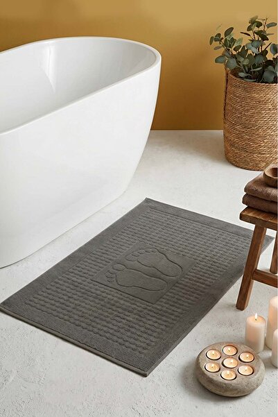 Rivaİstanbul Zivra Anthracite 100% Cotton Foot Towel - 50X70 cm
