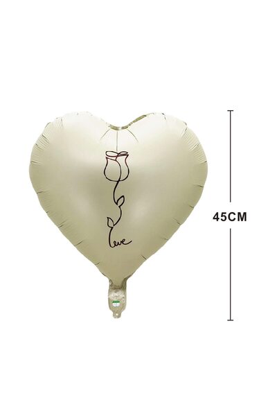 MP Mirific Party Balon din folie metalizată Love, Alb, 45 cm