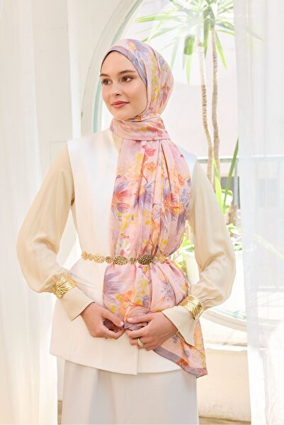 Silk Home Urban Hours Botanical Powder Pink Mayda Shawl