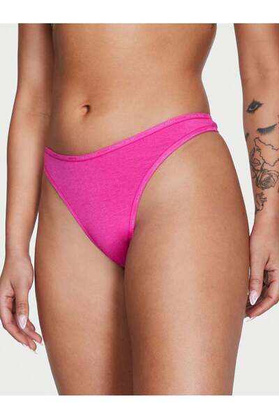 Victoria's Secret Mini Logolu Pamuklu Derin Bacak Kesim Tanga