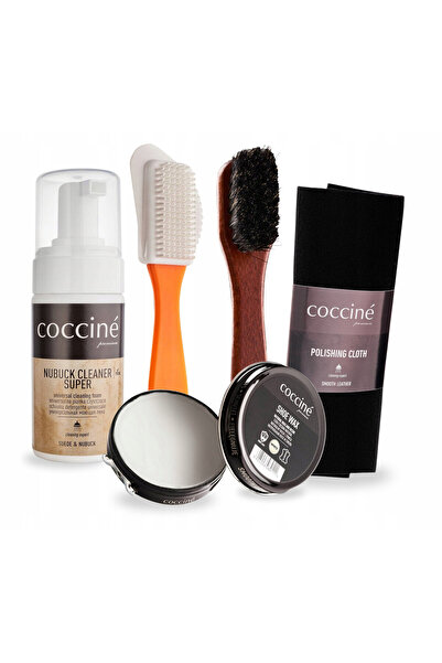 Coccine Set de ingrijire a incaltamintei, Coccine, 5 in 1, 100 ml, pasta neut...
