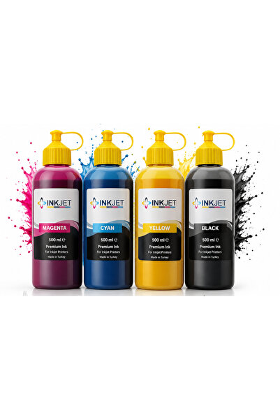 inkjet Brother Dcp T300 T310 T500 T510w Muadil Mürekkep Set 4x500ml.