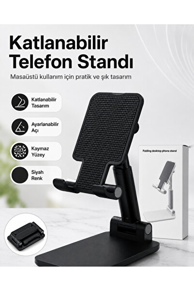 PareysHome Katlanabilir Telefon/Tablet Standı Ayarlanabilir Açılı Masaüstü Te...