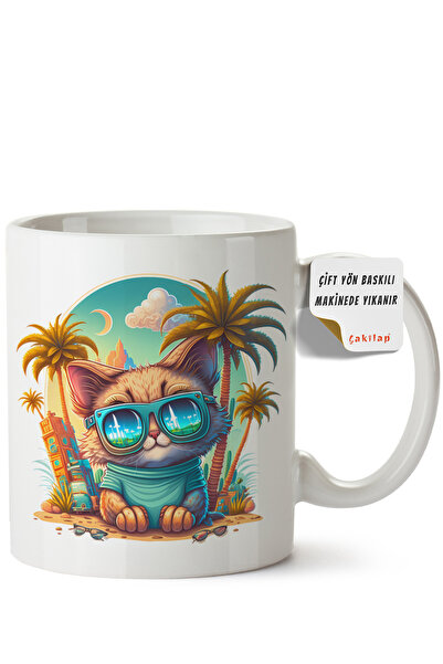 ET ERTAPASSAGE original creative designs Cat Design Printed Porcelain Mug (Do...