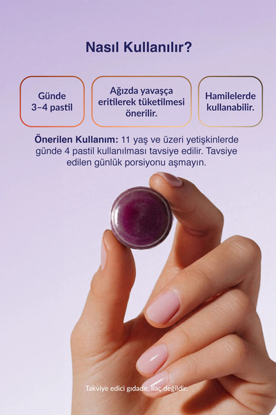 Aroxir Pastil Solunum Yollarını Rahatlatıcı ve Koruyucu Destek Aronya, Zerdeçal ve Çinko 2x16'lı