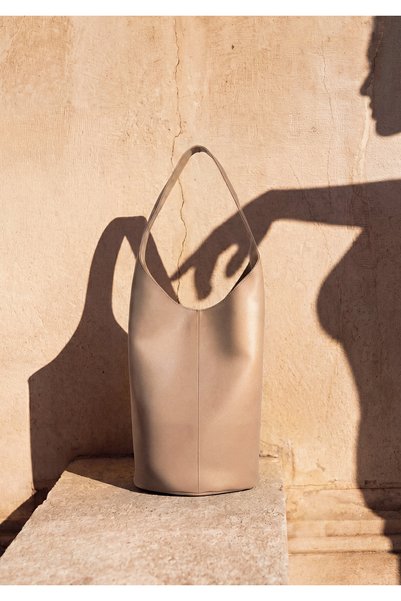 Tinyofficial Handmade Vegan Tea Leather Shoulder Bag