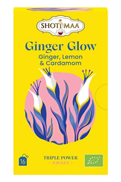 Shotimaa Ceai Awake - Ginger Glow - ghimbir organic, lămâie și cardamom 16 pl...