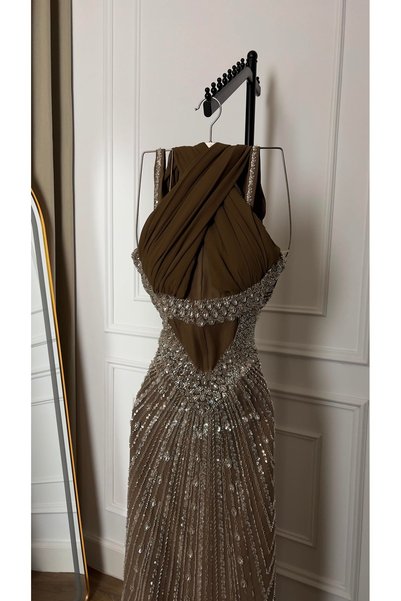 maria fashion Embroidered evening dress