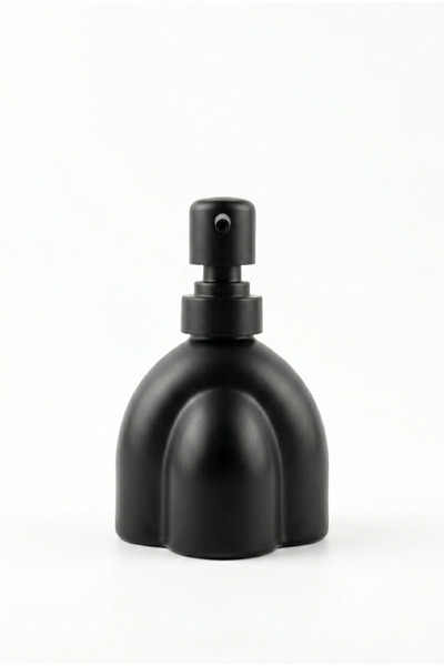 KLARHAUS Modern Embossed Glass Liquid Soap Dispenser, Matte Minimal Decorative Design, 250 Ml, 14 X 9 X 5.5 cm