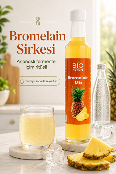 Biokorn Bromelain Sirkesi 250 ml | Ananaslı Fermente Karışım