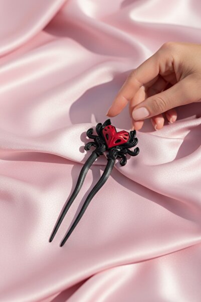 ps3d Kalp Saç Tokası Hair Pin Sevgiliye Hediye Kadın Saç Aksesuarı 3D Baskı