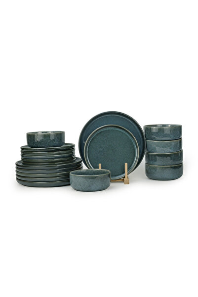 Shallow By Styli Stoneware TIM 18-Pieces Dinnerware Set