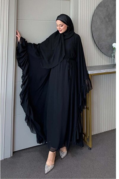 Şulemoda Giyim Mısra Cape Dress Black