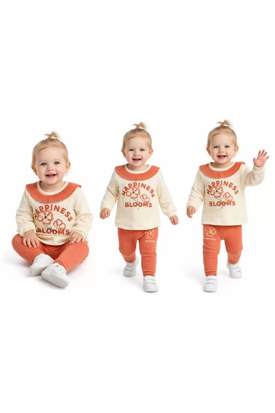 northcity n طقم أطفال من القطن الممشط بخيوط مضفرة 6/24 شهرًا - قماش مضاد للحس...