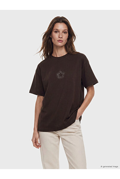 LC Waikiki Brown Stone Soft Touch Women's T-Shirt