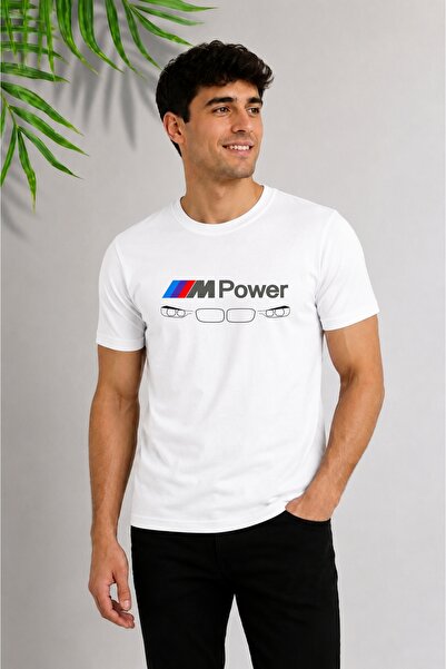 dafri Tricou BMW M POWER din bumbac imprimat, cu guler rotund