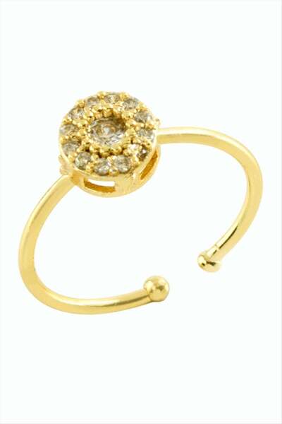 Generic Brand Round Zircon Stone Metal Ring