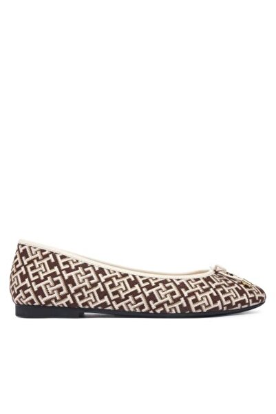Michael Kors KAHVERENGİ KADIN BABET JACQUARD BALLERINA