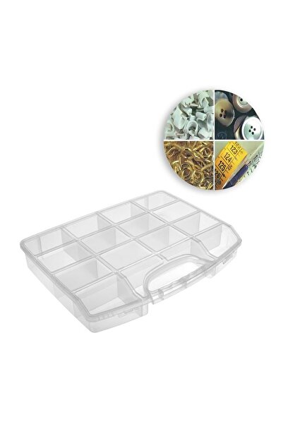 OEM Cutie Organizare Accesorii Croitorie, Transparent, 28cm, 9