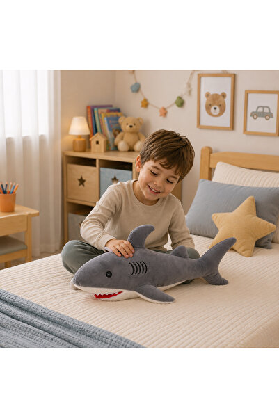 Toyzoy Toys Köpek Balığı Peluş Büyük Boy 60 cm - Yumuşak & Hediyelik