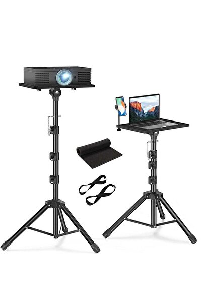GULF GALLERY T-Sign Projector Stand Tripod, Laptop Floor Stand Adjustable Hei...