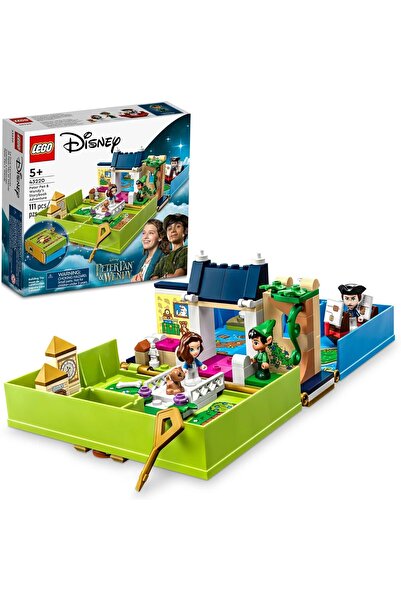 LEGO مجموعة لعب ديزني بيتر بان وويندي المحمولة 43220 مع دمى صغيرة وسفينة قراص...