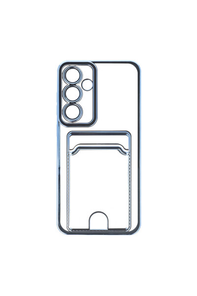 SEP Husa TPU Plating Frame Card Holder Samsung Galaxy S24 FE Albastru