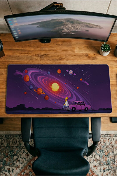 Halura Simpsons Aesthetic Landscape 30X70 Patterned Digital Printed Gaming Mo...