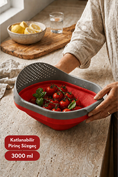 Mutfak Köşesi Accordion Rice and Vegetable Strainer Collapsible Multi-Purpose...