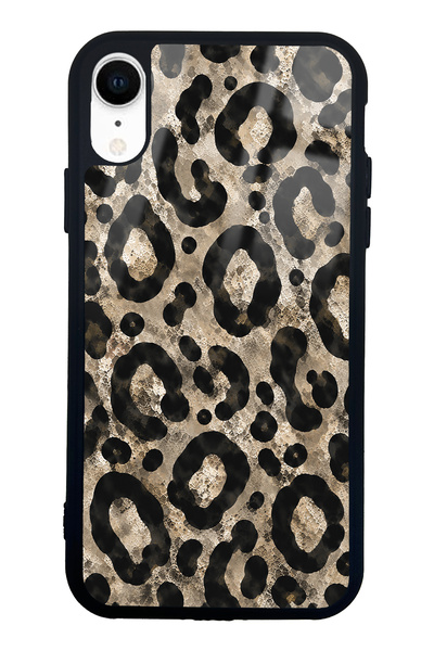 Spoyi iPhone Xr Brown Leopard Design Glossy Phone Case