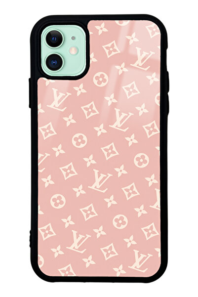 Spoyi iPhone 11 Pink LV Tasarımlı Glossy Telefon Kılıfı